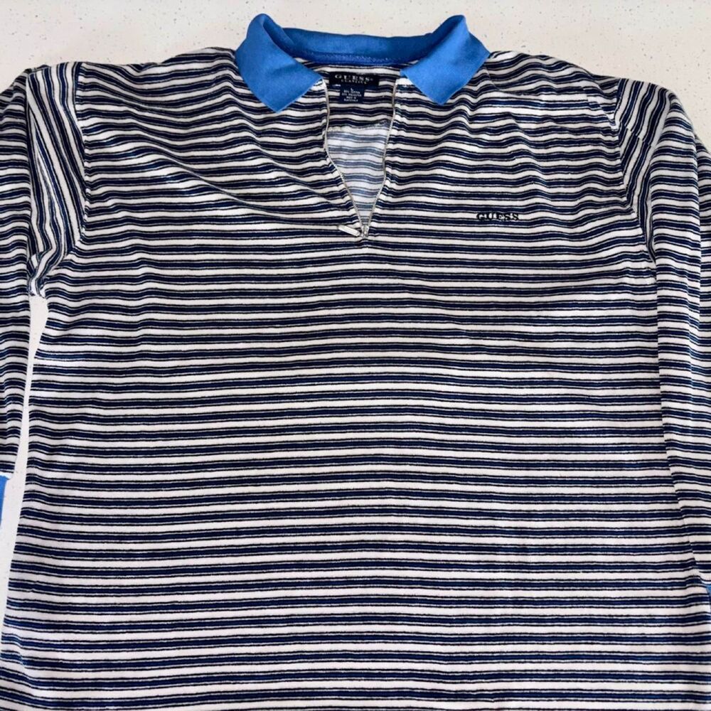 Vintage Guess Men’s Polo Long Sleeve